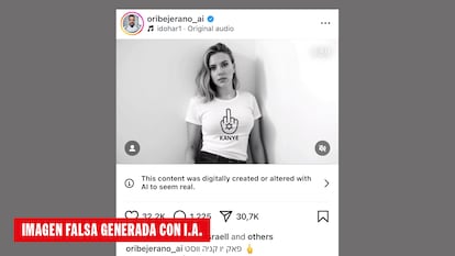 Publicacin de Instagram del vdeo generado con IA de Scarlett Johansson y otros famosos.