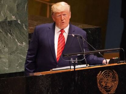 Donald Trump, en la Asamblea General de la ONU, el 24 de septiembre de 2019.