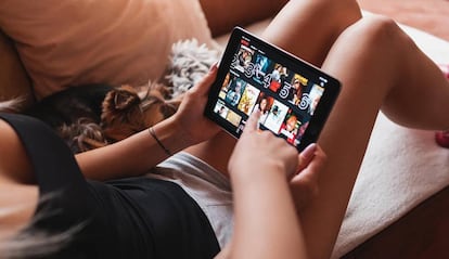 Uso de Netflix en un tablet