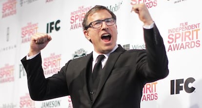 David O. Russell celebra el premio al mejor director.