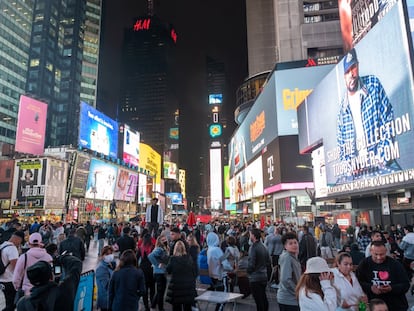 Times Square en Nueva York, durante el fin de semana que se celebraba el Día de los Caídos en Estados Unidos.