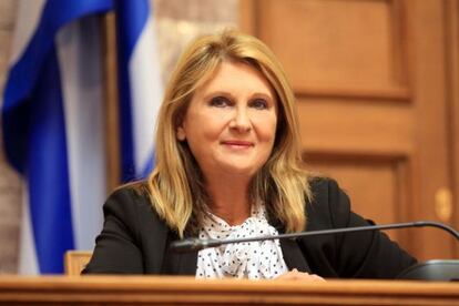 Sofía Voultepsi, portavoz del Gobierno griego.