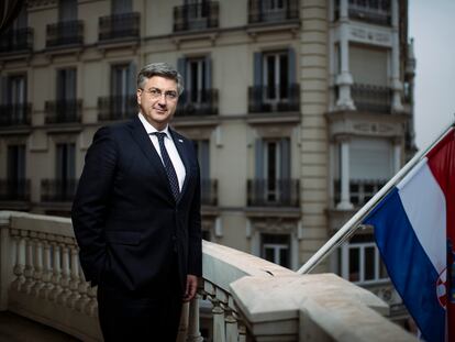 Andrej Plenkovic, este miércoles en la Embajada de Croacia en Madrid.