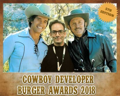 El cartel de apertura de los Cowboy Developer Burger Awards.