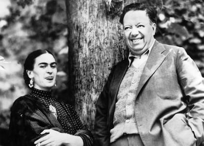 Frida Kahlo e Diego Rivera em 1937.