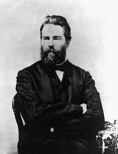 El escritor Herman Melville (hacia 1880).