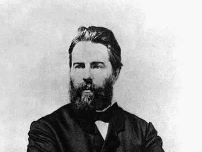 El escritor Herman Melville (hacia 1880).