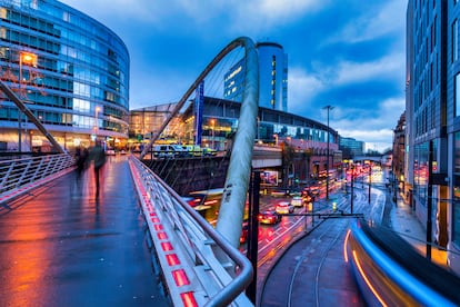 Aspecto de la ciudad de Manchester. 
