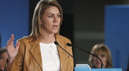 La presidenta de la Comunidad de Castilla-La Mancha y secretaria general del PP, María Dolores de Cospedal.