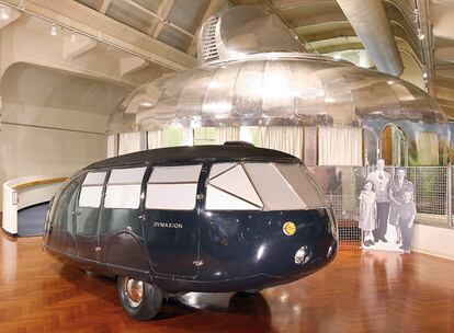 En la imagen el nico de los tres prototipos de coche ideados por Fuller que se conserva.  (Museo Whitney de Nueva York)