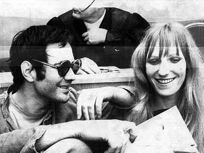 Los dirigentes terroristas alemanes Andreas Baader y Gudrun Ensslin, durante su juicio en 1968.