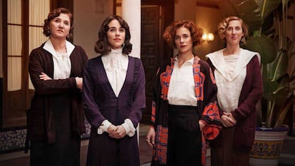 Las cuatro actrices protagonistas, con Macarena García a la cabeza.