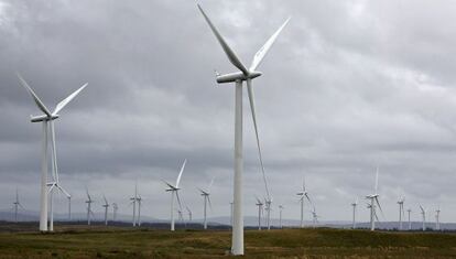 Imagen de un parque e&oacute;lico de Iberdrola.