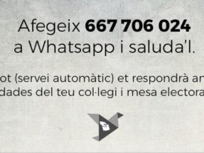 Junqueras ha hecho públicos perfiles en Twitter y Telegram que permiten buscar colegios electorales