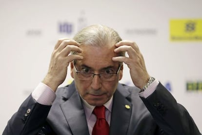 Cunha durante um semin&aacute;rio em Bras&iacute;lia nesta ter&ccedil;a-feira.