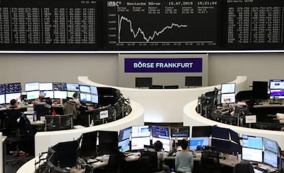 La bolsa alemana en Fráncfort