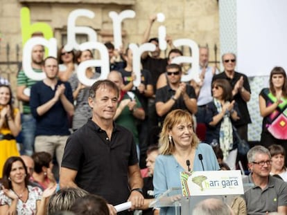 Fernández de Pinedo, a la izquierda, y Larrion en su presentación como candidatos.