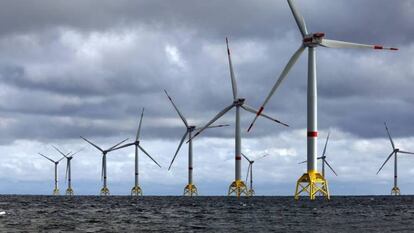 Parque de eólica marina de Iberdrola en Alemania.