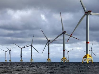 Parque de eólica marina de Iberdrola en Alemania.