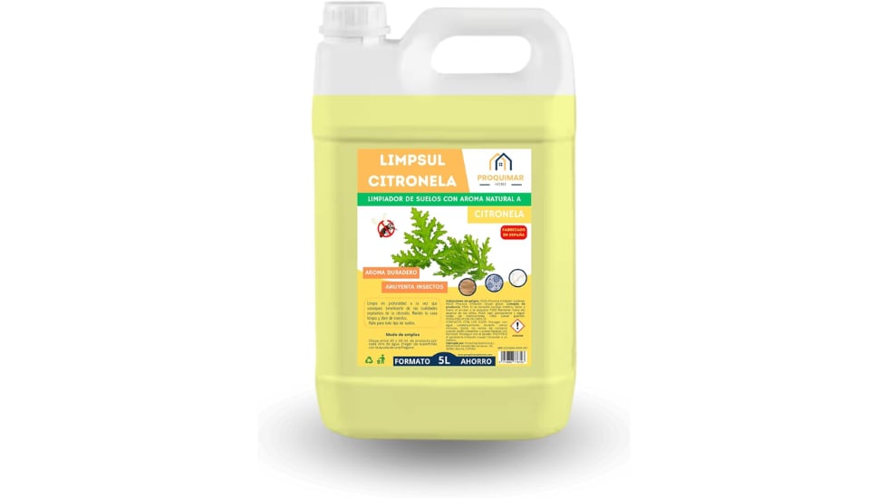 Vista de fregasuelos de citronela.