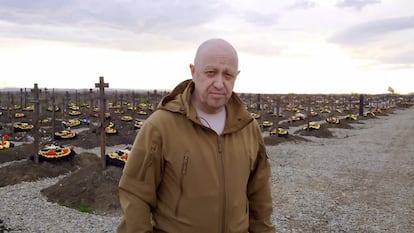 El jefe del grupo mercenario ruso Wagner, Yevgeny Prigozhin, en una captura de vídeo difundida el pasado 6 de abril.