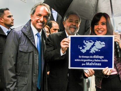 Lula com Cristina Kirchner e Daniel Scioli.