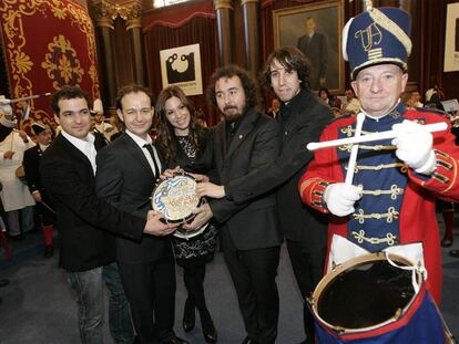 Los cinco integrantes del grupo La Oreja de Van Gogh