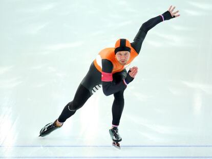 Michel Mulder, oro en patinaje de velocidad. 