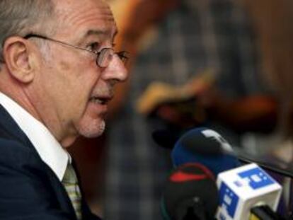 El exvicepresidente del Gobierno y expresidente de Bankia, Rodrigo Rato, durante una ponencia. EFE/Archivo