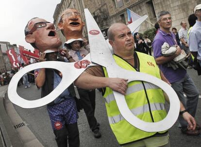 Manifestación de profesores contra los recortes