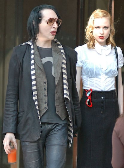 Marilyn Manson y Evan Rachel Wood, en la época en la que eran pareja.