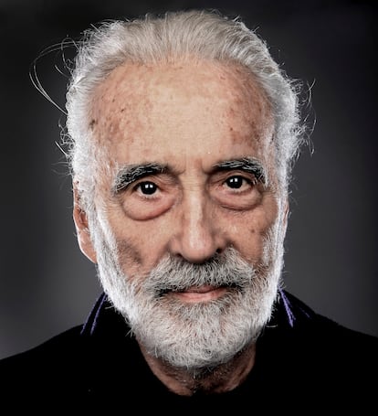 Christopher Lee photographed in London in 2014, a year before his death.