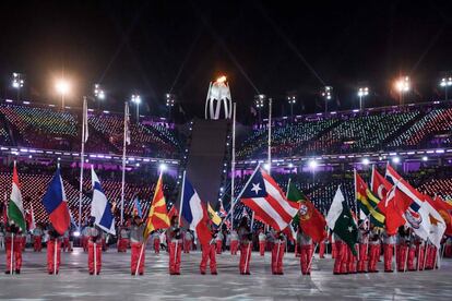 Ceremonia de clausura de los Juegos Olímpicos de Pyeongchang, el 25 de febrero de 2018.