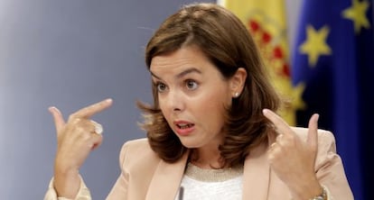 La vicepresidenta del Govern espanyol, Soraya Sáenz de Santamaría.