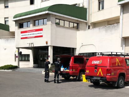 Residencia de mayores de la Comunidad de Madrid en Alcorcón, a finales de abril