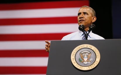 El presidente Barack Obama durante un discurso en Austin, Texas.
