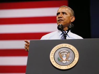 El presidente Barack Obama durante un discurso en Austin, Texas.