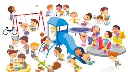 Patios sin niños solos