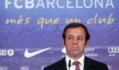 El presidente del Barcelona, Sandro Rosell, el pasado junio.
