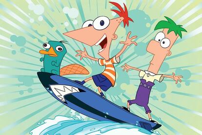 Una escena de <i>Phineas y Ferb.</i>