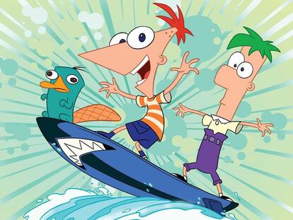 Una escena de <i>Phineas y Ferb.</i>