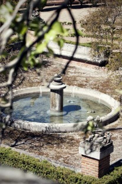 Fuente de los jardines de Moncloa donde Machado quedaba con su amada.
