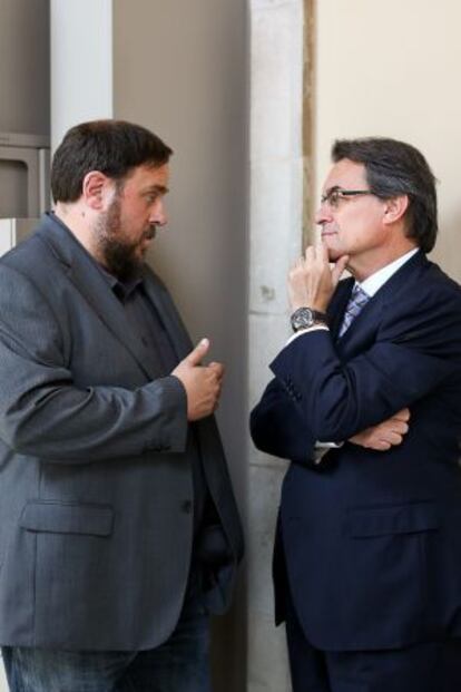 Oriol Junqueras y Artur Mas