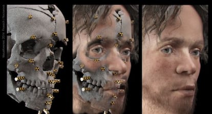 Reconstrucció en 3D a partir del crani.
