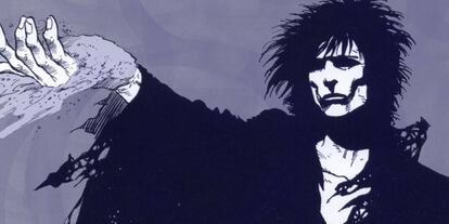 Detalle de una viñeta de Sandman con su protagonista, Sueño.