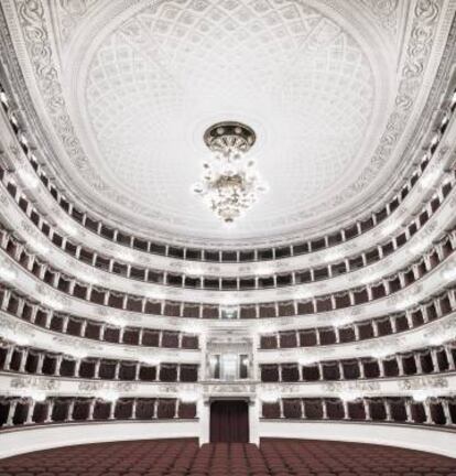 Interior del teatro de la Scala de Milán.