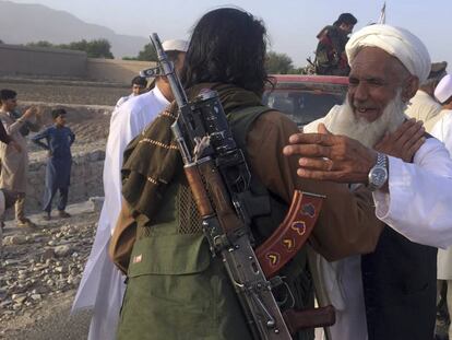 Combatientes talibanes, en la provincia de Nangarhar en 2018.