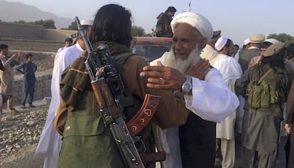 Combatientes talibanes, en la provincia de Nangarhar en 2018.