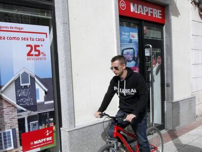 Una sucursal de Mapfre, en Madrid.