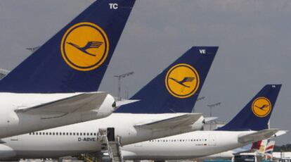 Aviones de Lufthansa en el aeropuerto de Francfort.